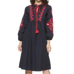 Bohemian Embroidery Thick Cotton Dress